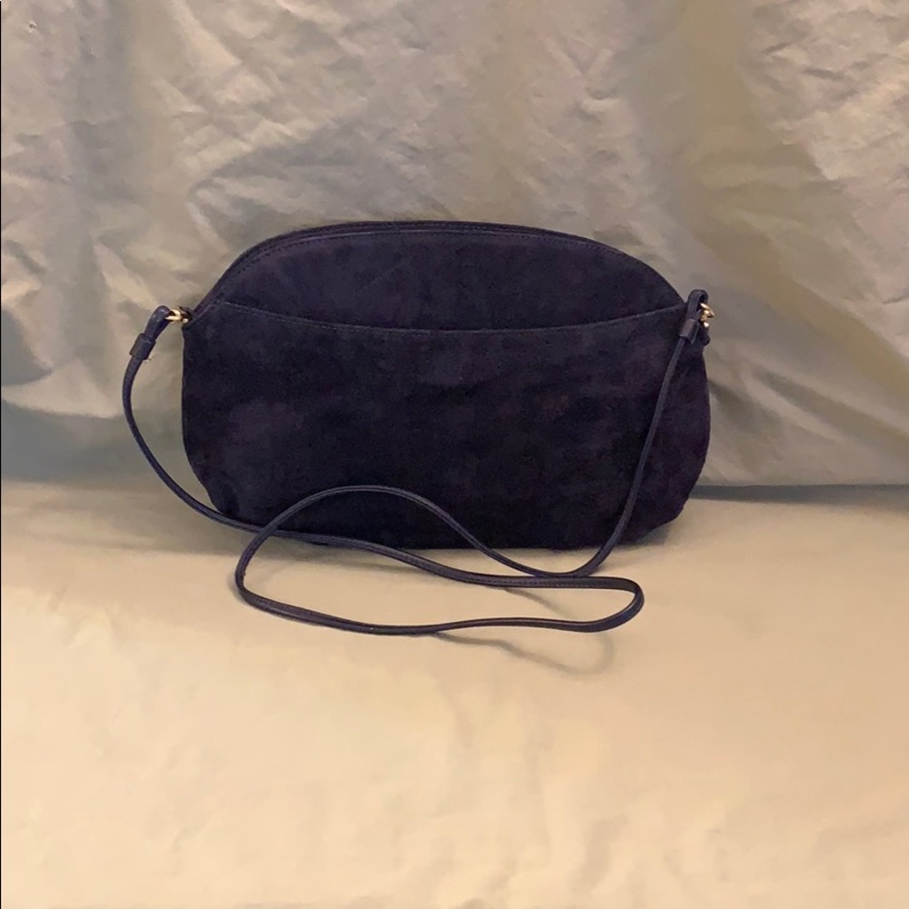Gorgeous Blue Suede Purse - EUC